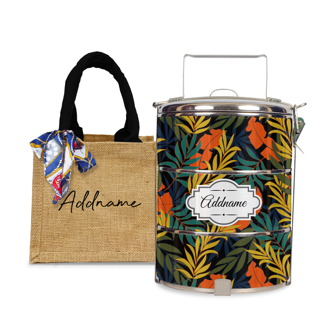 Colourful Leaves Tiffin Carrier