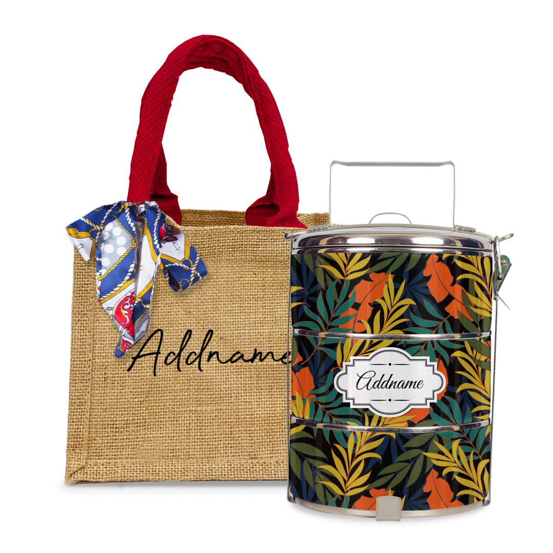 Colourful Leaves Tiffin Carrier