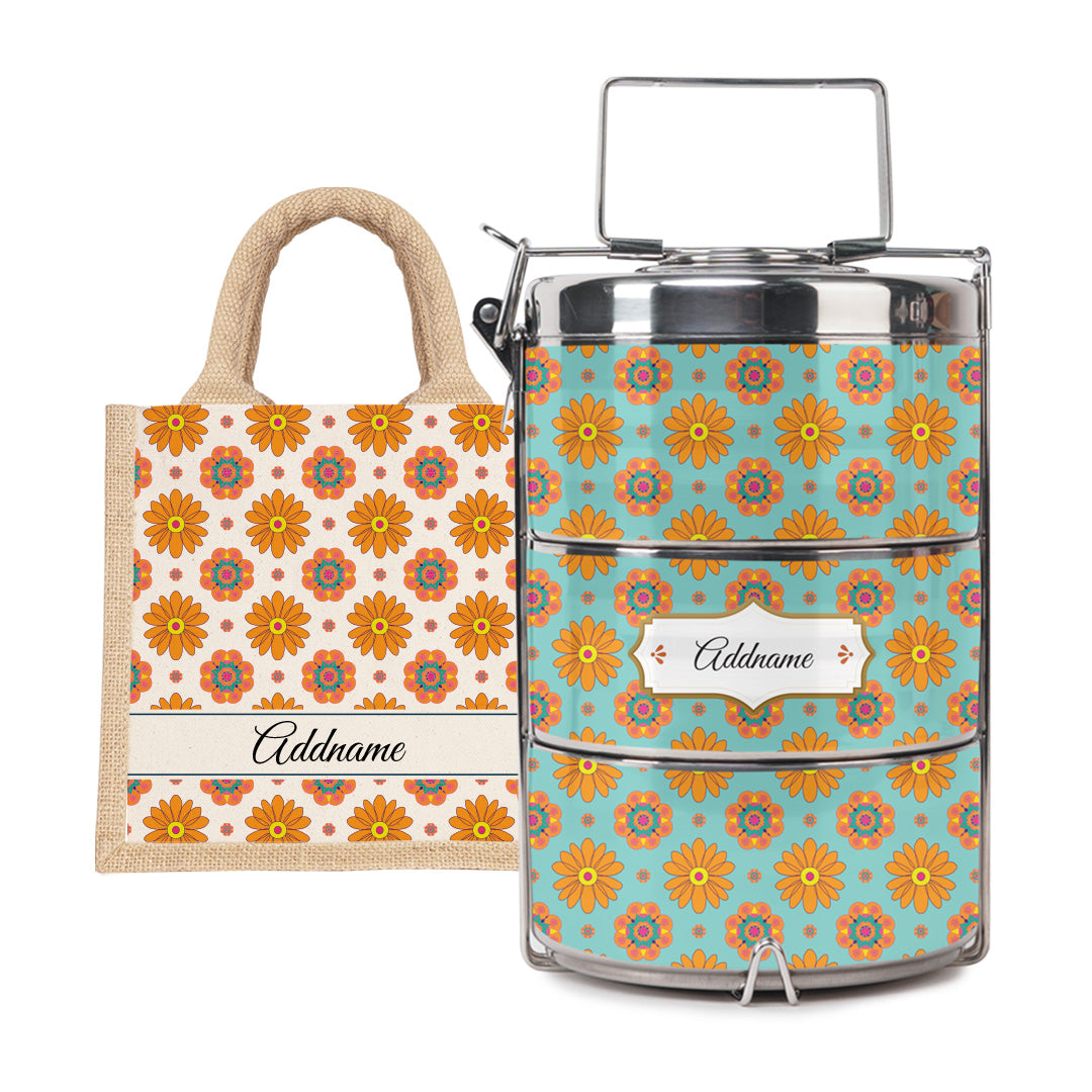 Deepavali Series - Blissful Sunshine Tiffin Carrier