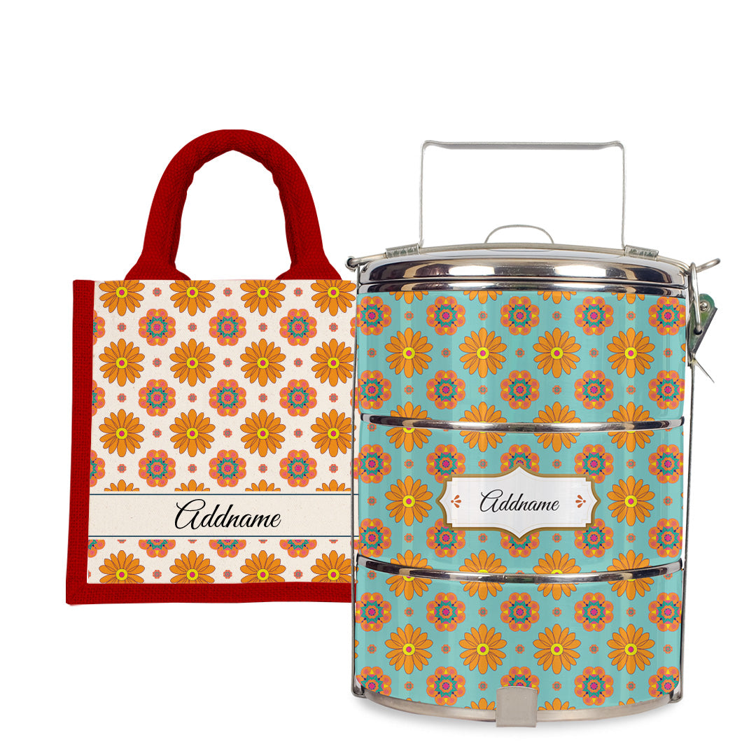 Deepavali Series - Blissful Sunshine Tiffin Carrier