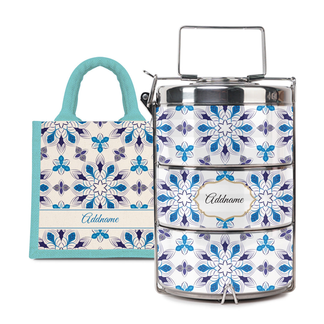 Moroccan Series - Arabesque Frost Tiffin Carrier