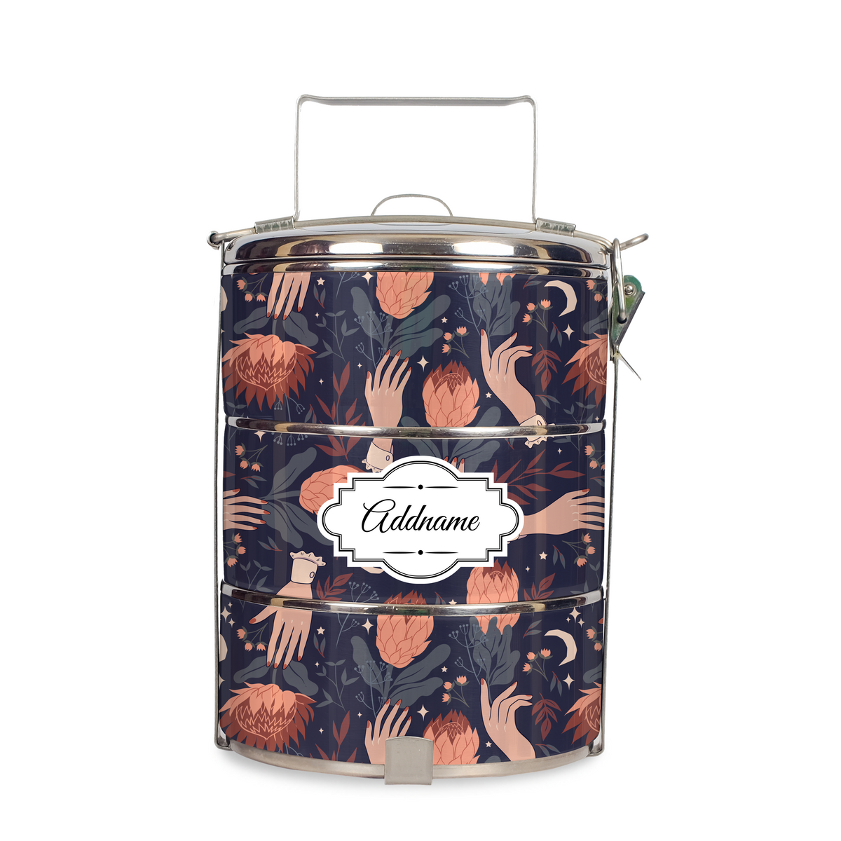 Floral with Hands Tiffin Carrier