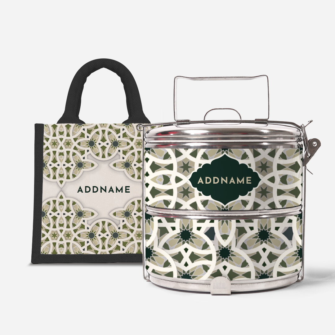 Ratu Series - Green Two-Tier Tiffin Carrier