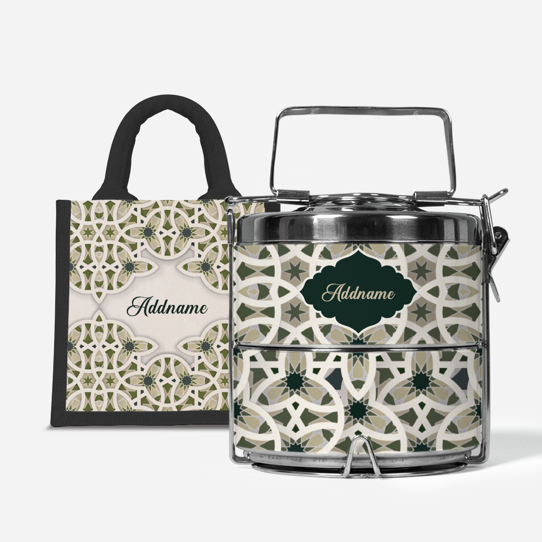 Ratu Series - Green Two-Tier Tiffin Carrier