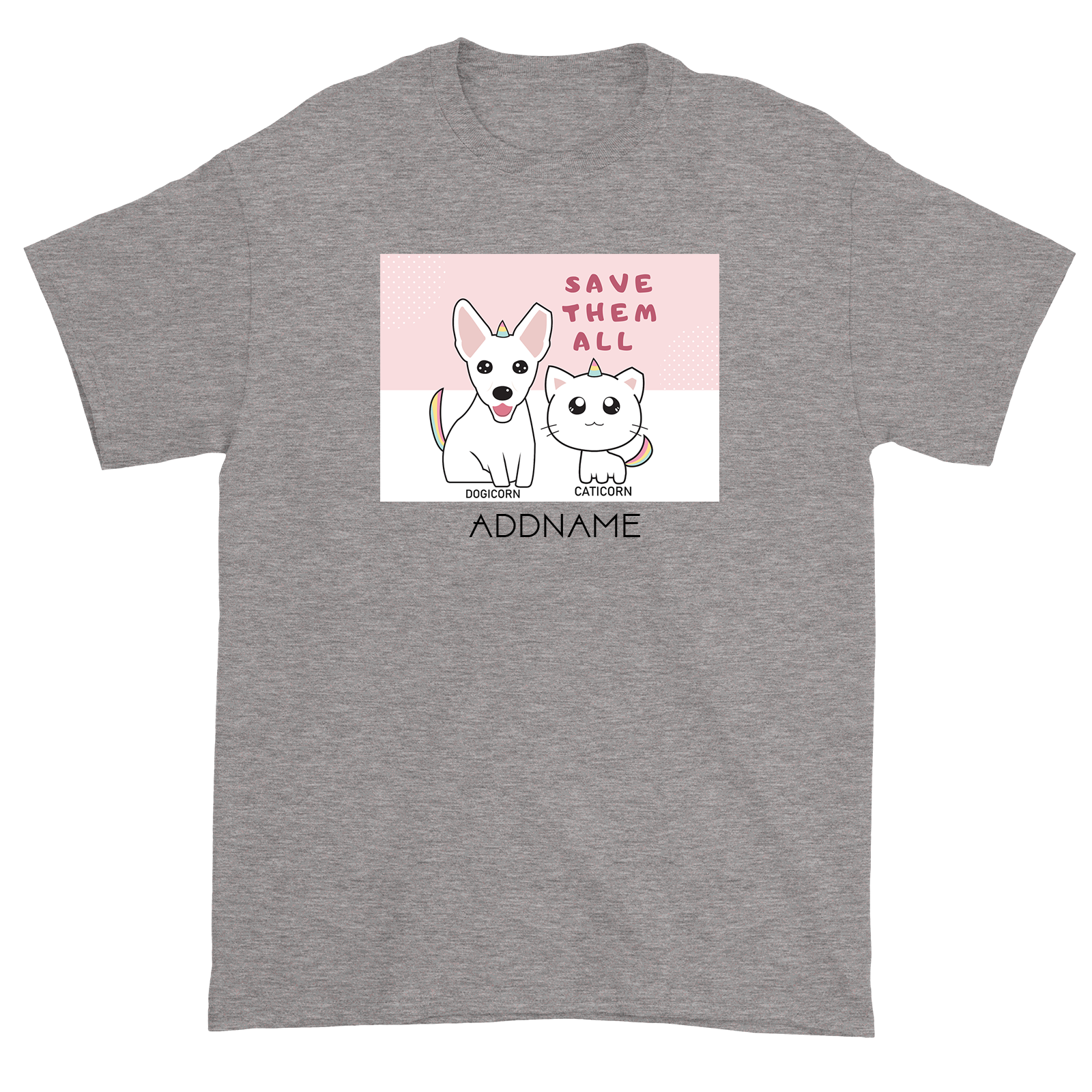 Sherlyn Mama Cute Mix Dogicorn and Caticorn Accessories Addname Unisex T-Shirt