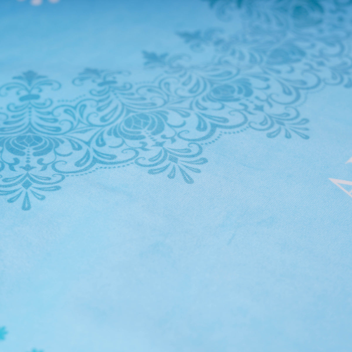 Ornamental Series - Sky Blue Mat with Light Blue Half Lining Small Canvas Bag