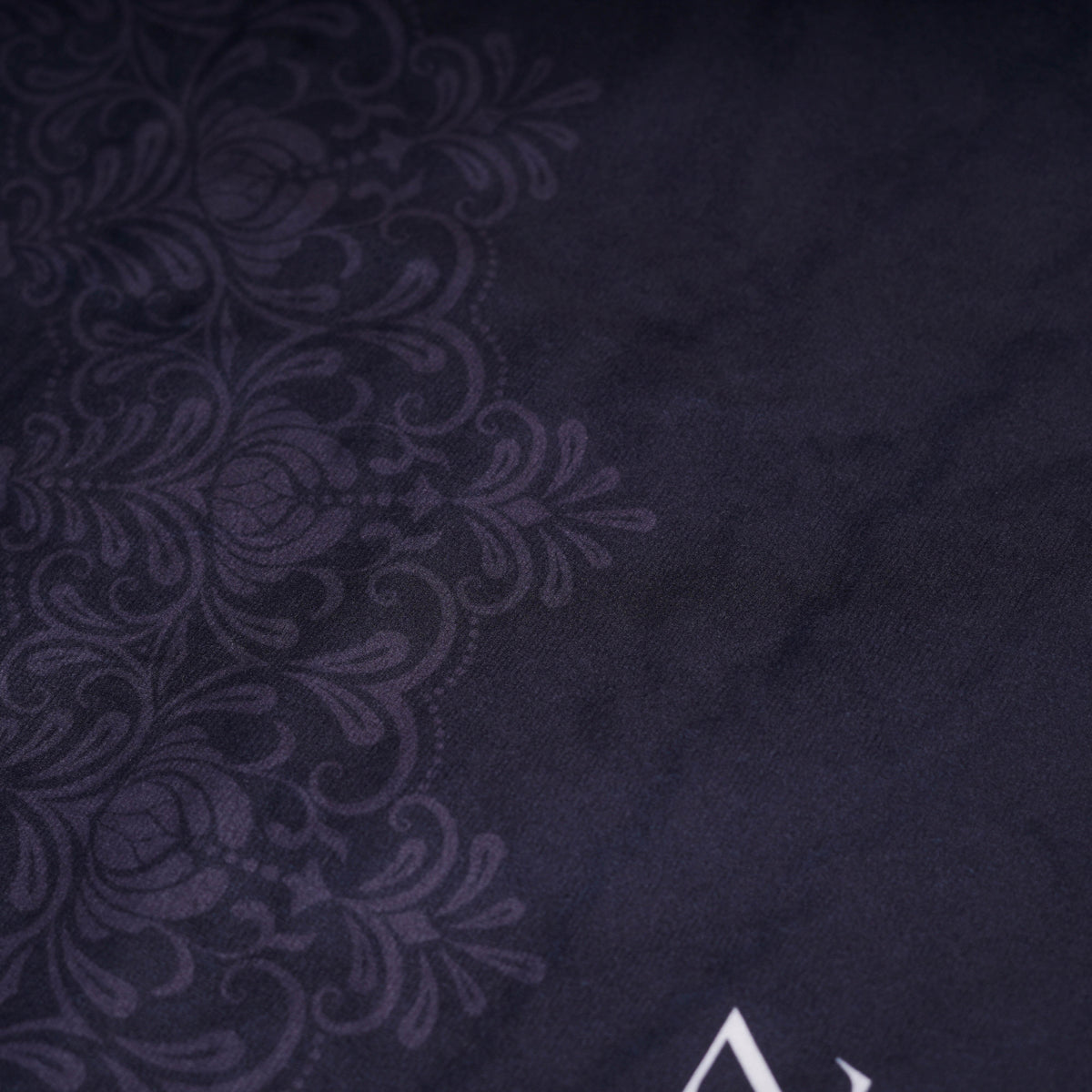 Ornamental Series - Black  Prayer Mat with Black Half Lining Small Canvas Bag