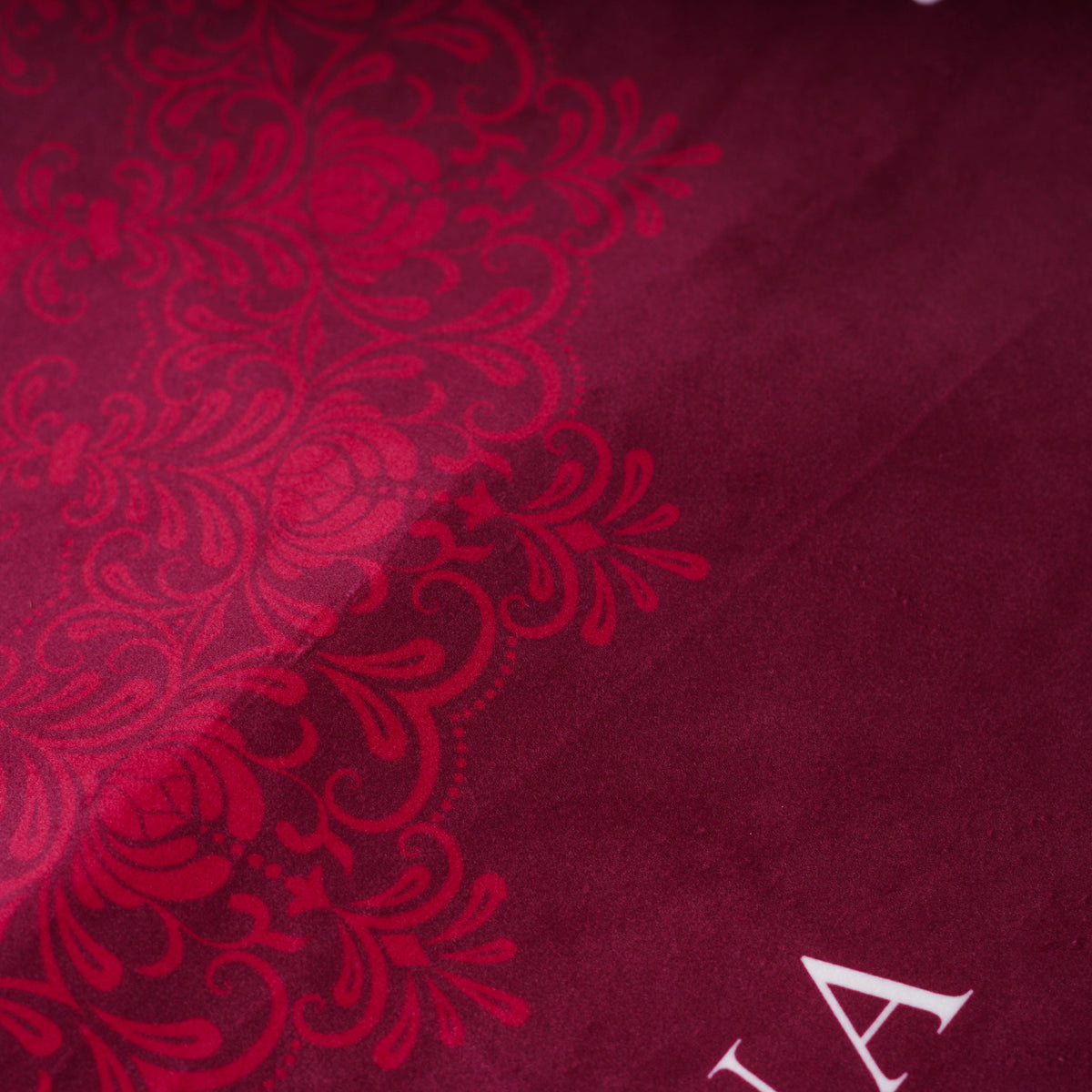 Ornamental Series - Rouge Prayer Mat with Red Half Lining Small Canvas Bag