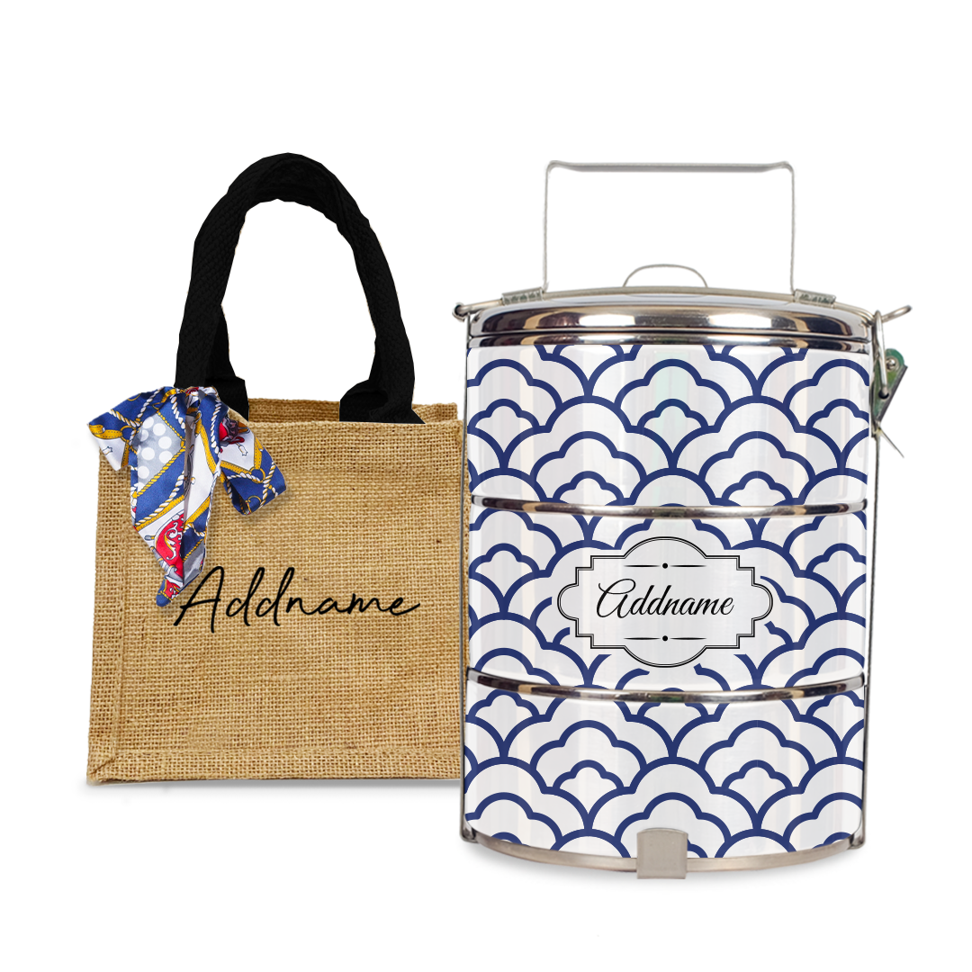 Japanese Pattern Tiffin Carrier