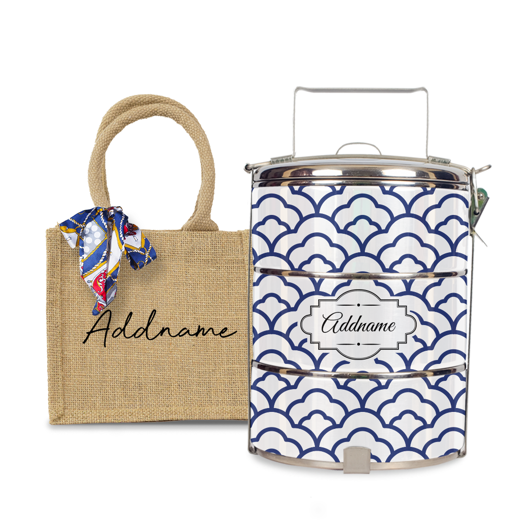 Japanese Pattern Tiffin Carrier