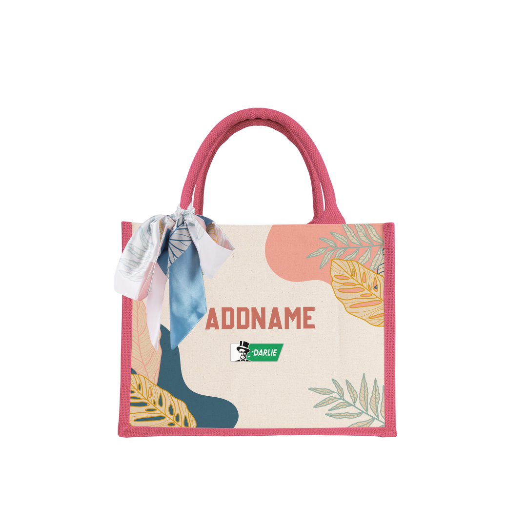 Jute Bag Darlie Weekly  Redemption (Light Pink) - Basketball Font