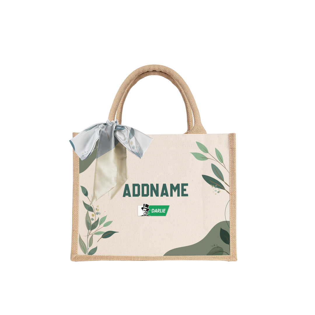 Jute Bag Darlie Weekly Redemption (Mint Green) - Basketball Font
