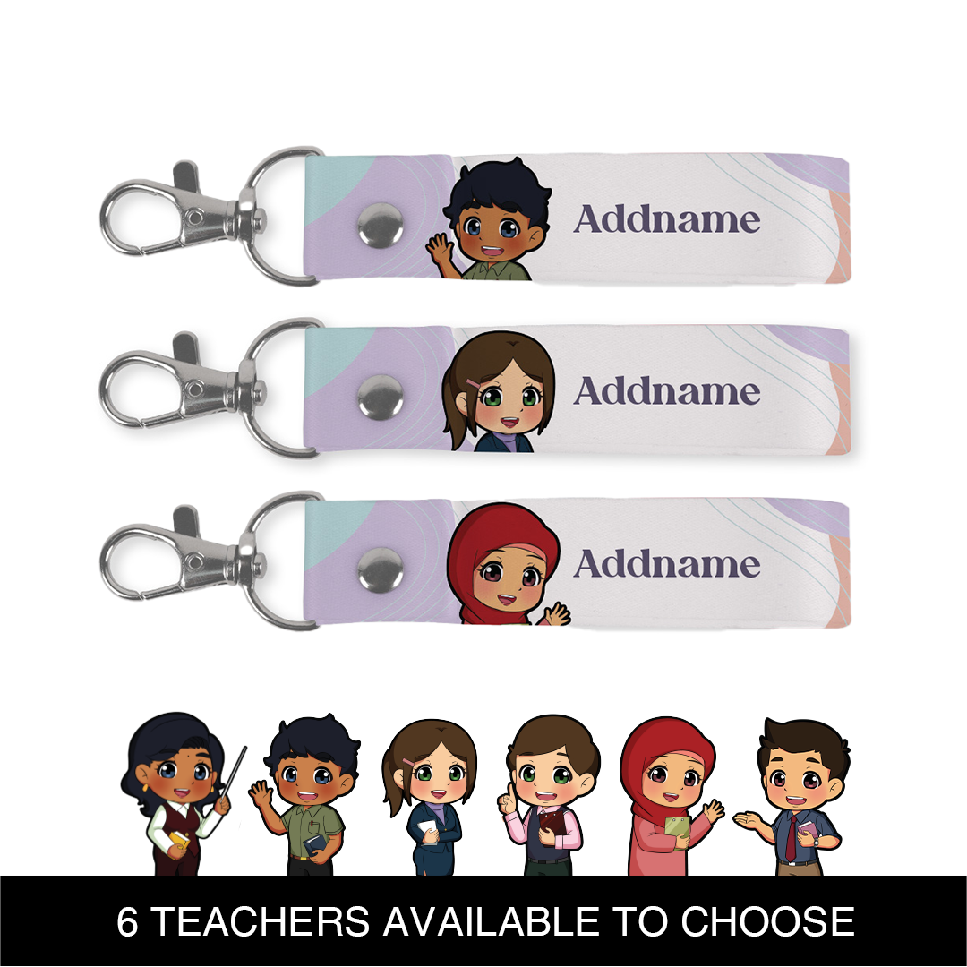 Chibi Best Teacher Ever Pastel Melody - Keychain Lanyard