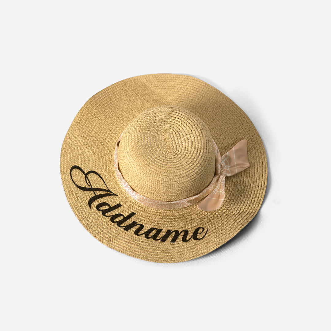 Kids/Adult Straw Hat - Annas Series Pastel Peach Twilly