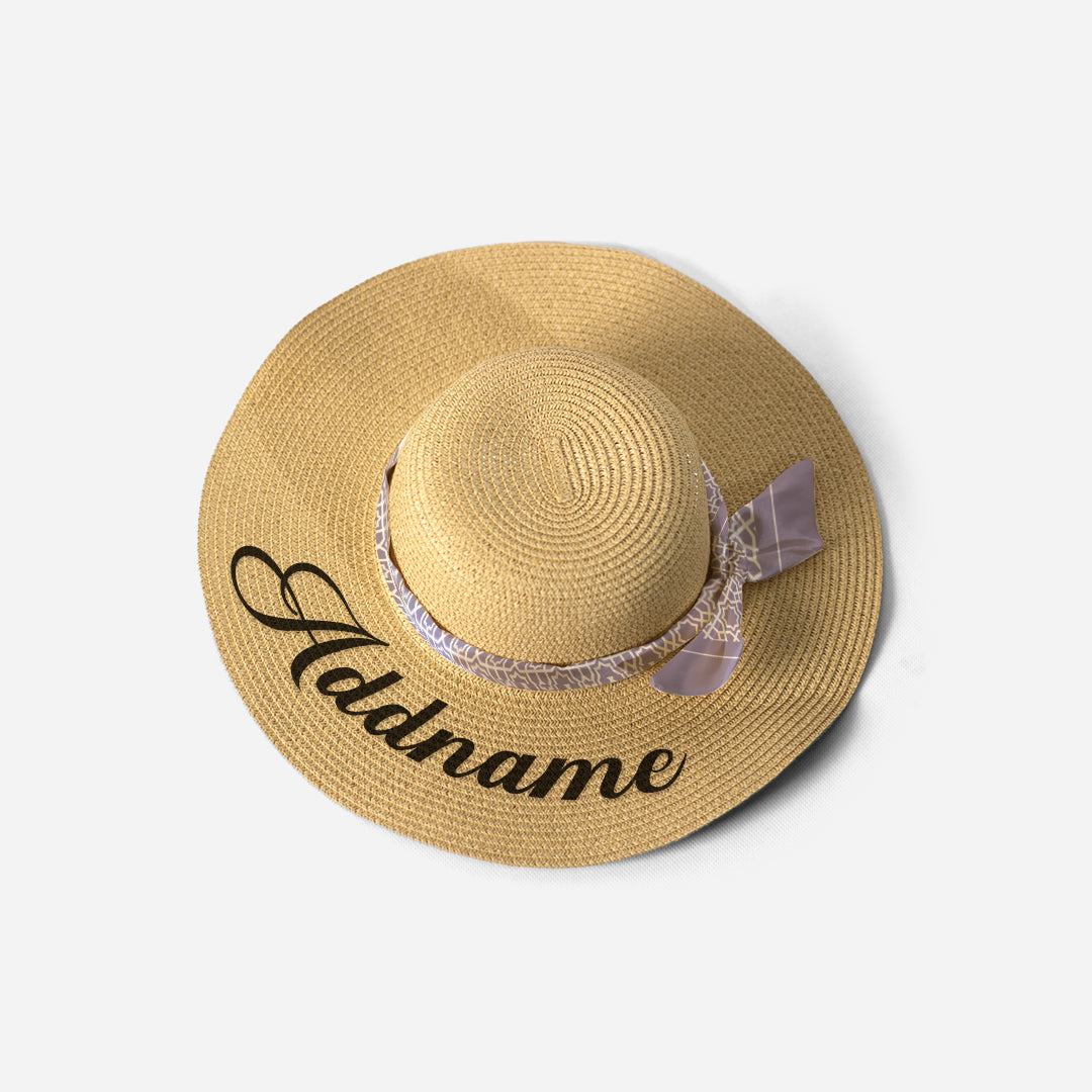 Kids/Adult Straw Hat - Annas Series Pastel Purple Twilly