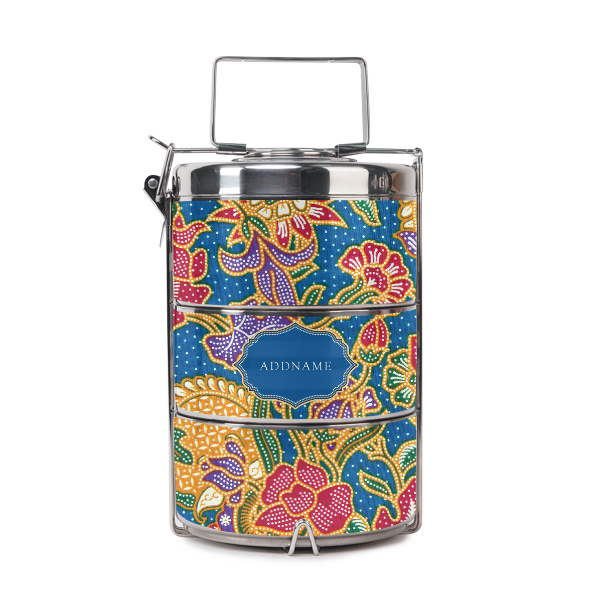 Batik Kuntum - Three-Tier Tiffin Carrier