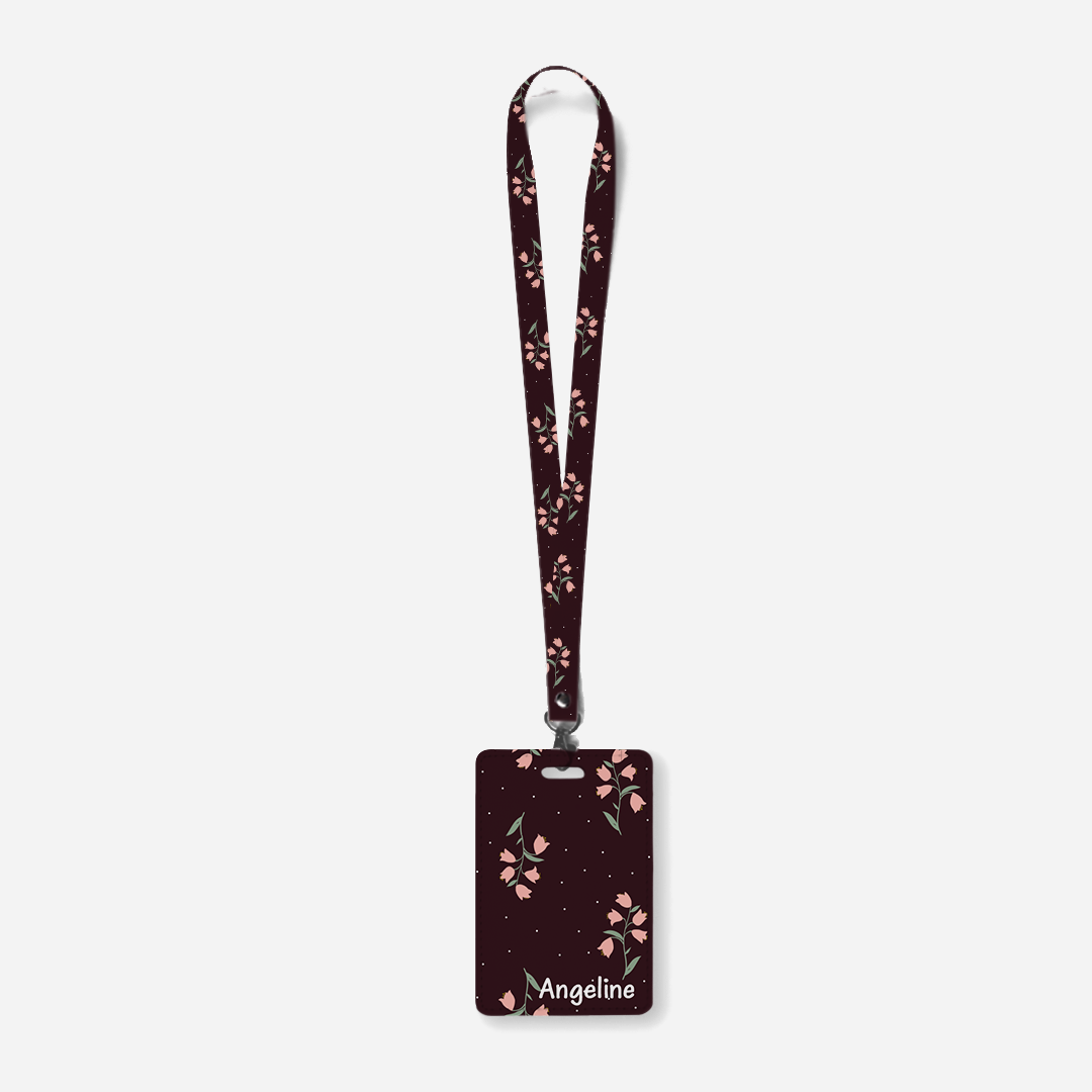 Assured Constance Lanyard and Card Holder - Maroon