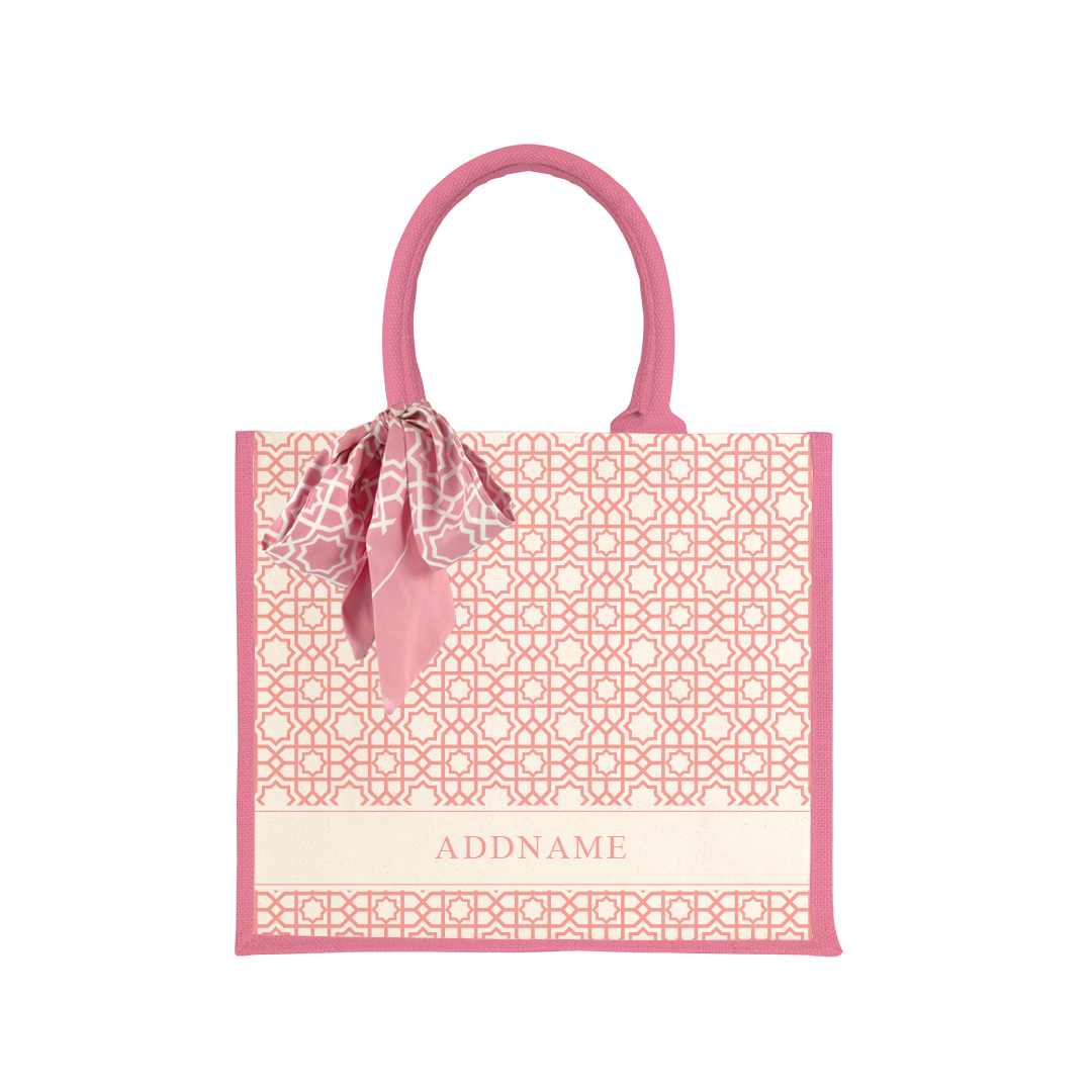 Annas Series - Pastel Peach Jute Bags