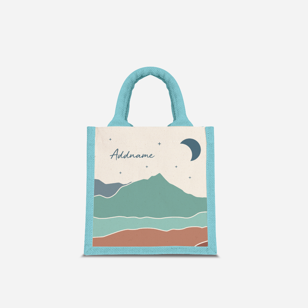Kaira Series Half Lining Lunch Bag - Azraq Light Blue