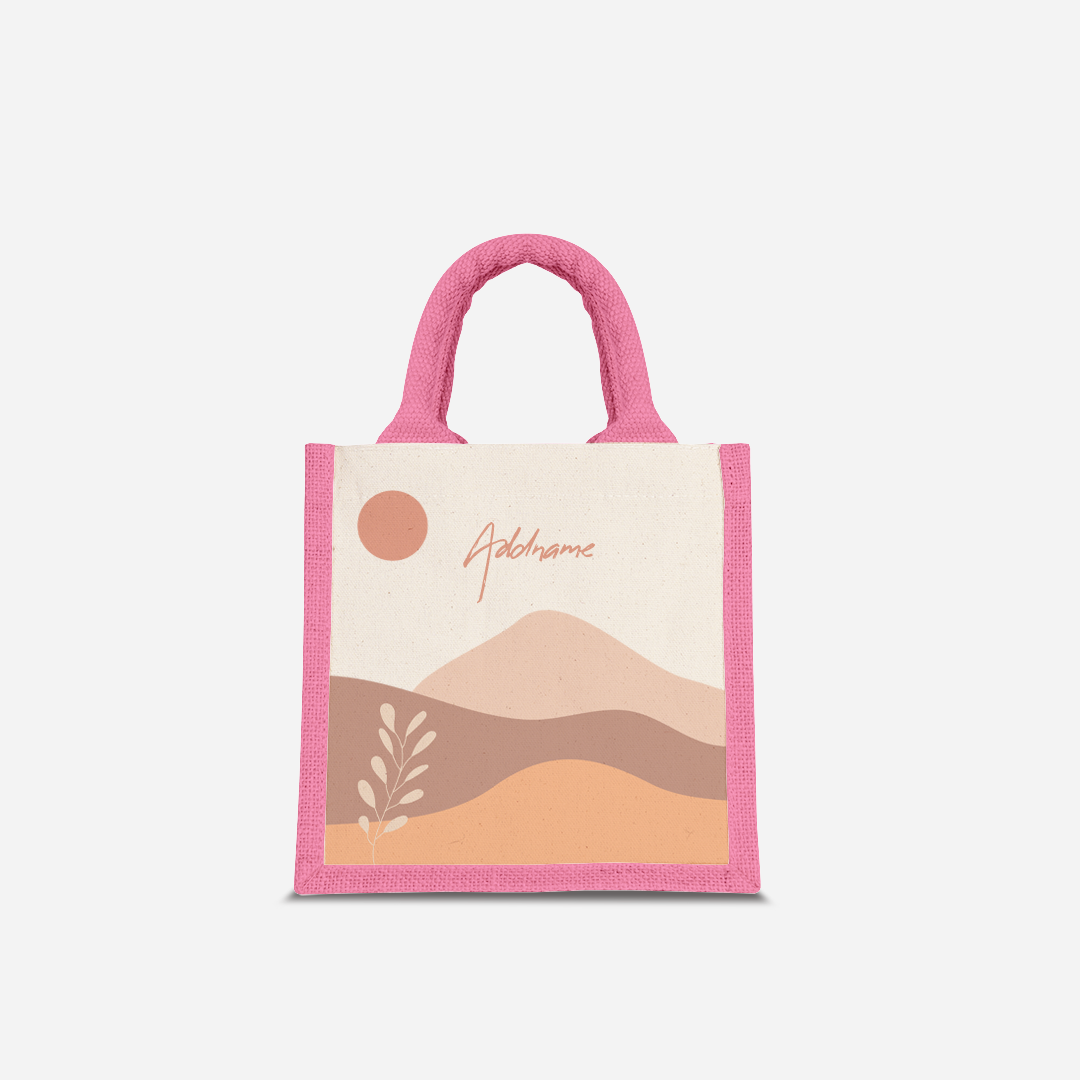 Kaira Series Half Lining Lunch Bag - Afira Light Pink