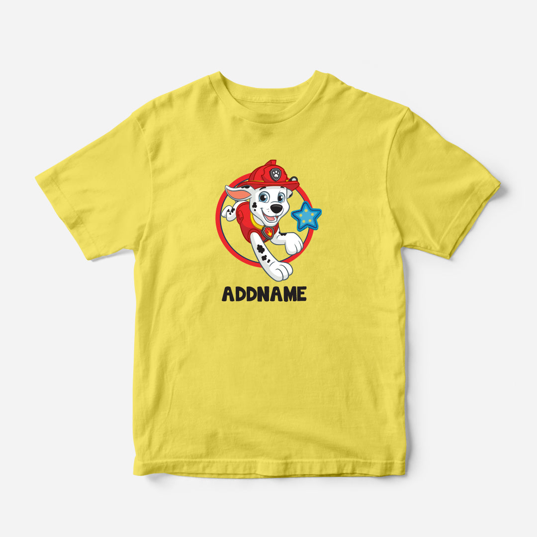 Paw Patrol - Marshall Circle Badge Personalized Kid's T-Shirt