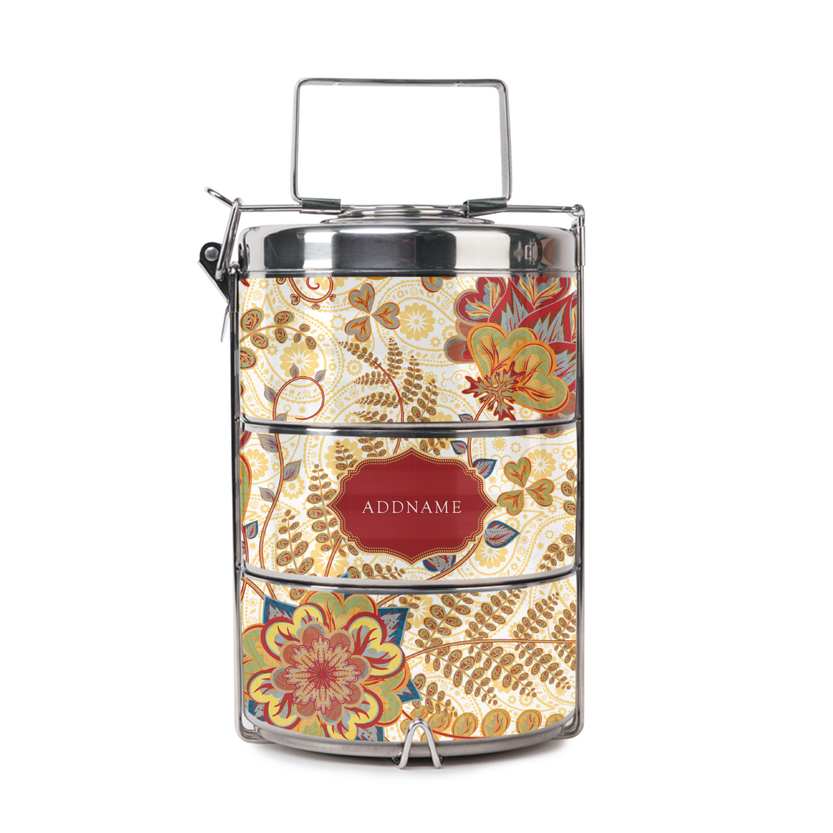 Batik Mawar - Three-Tier Tiffin Carrier