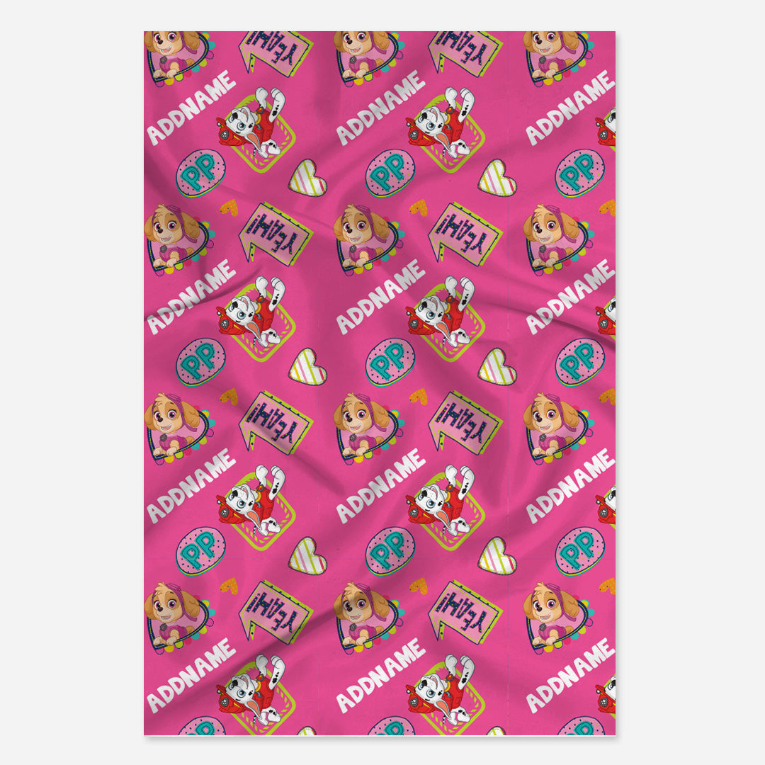 Paw Patrol - Pink YEAH!! Personalized Skye Blanket