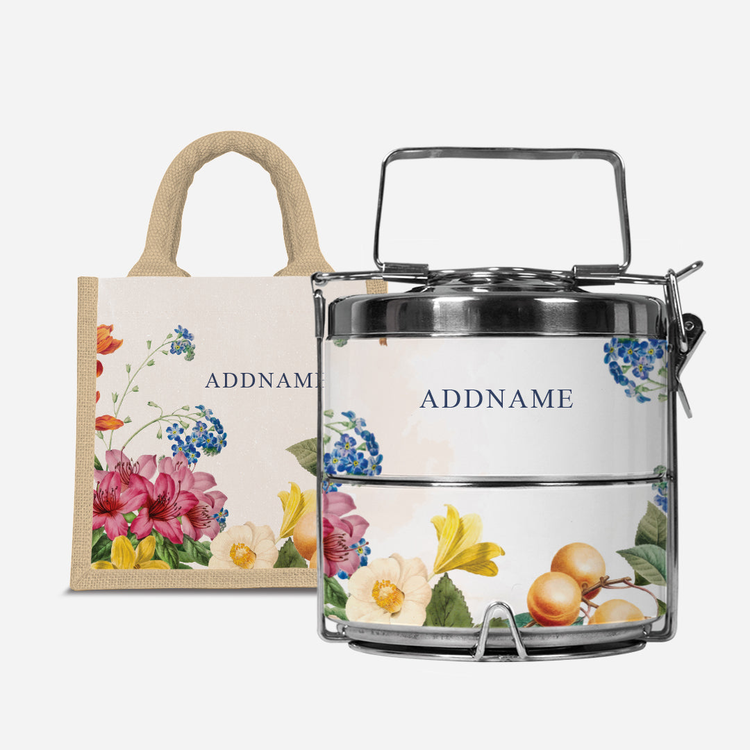 Countless Blessings Series - Half Lining Lunch Bag and Two Tier Tiffin Carrier