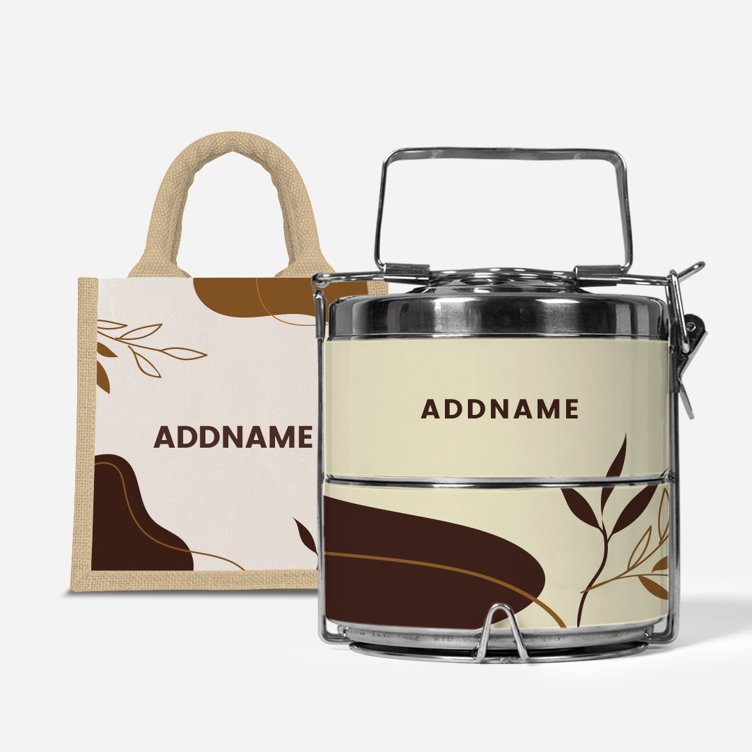 Charlotte Series - Mocha Two-Tier Tiffin Carrier