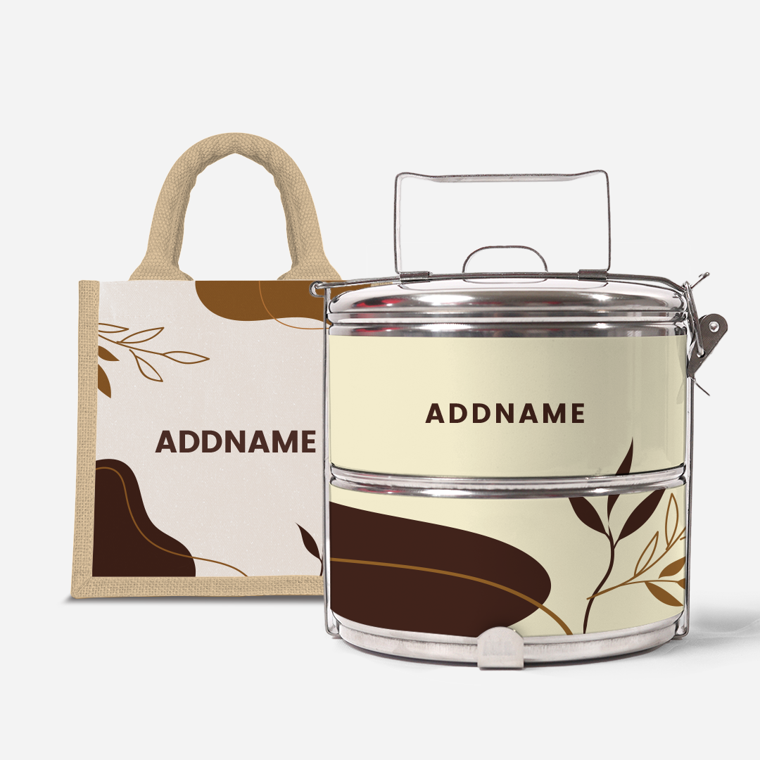 Charlotte Series - Mocha Two-Tier Tiffin Carrier