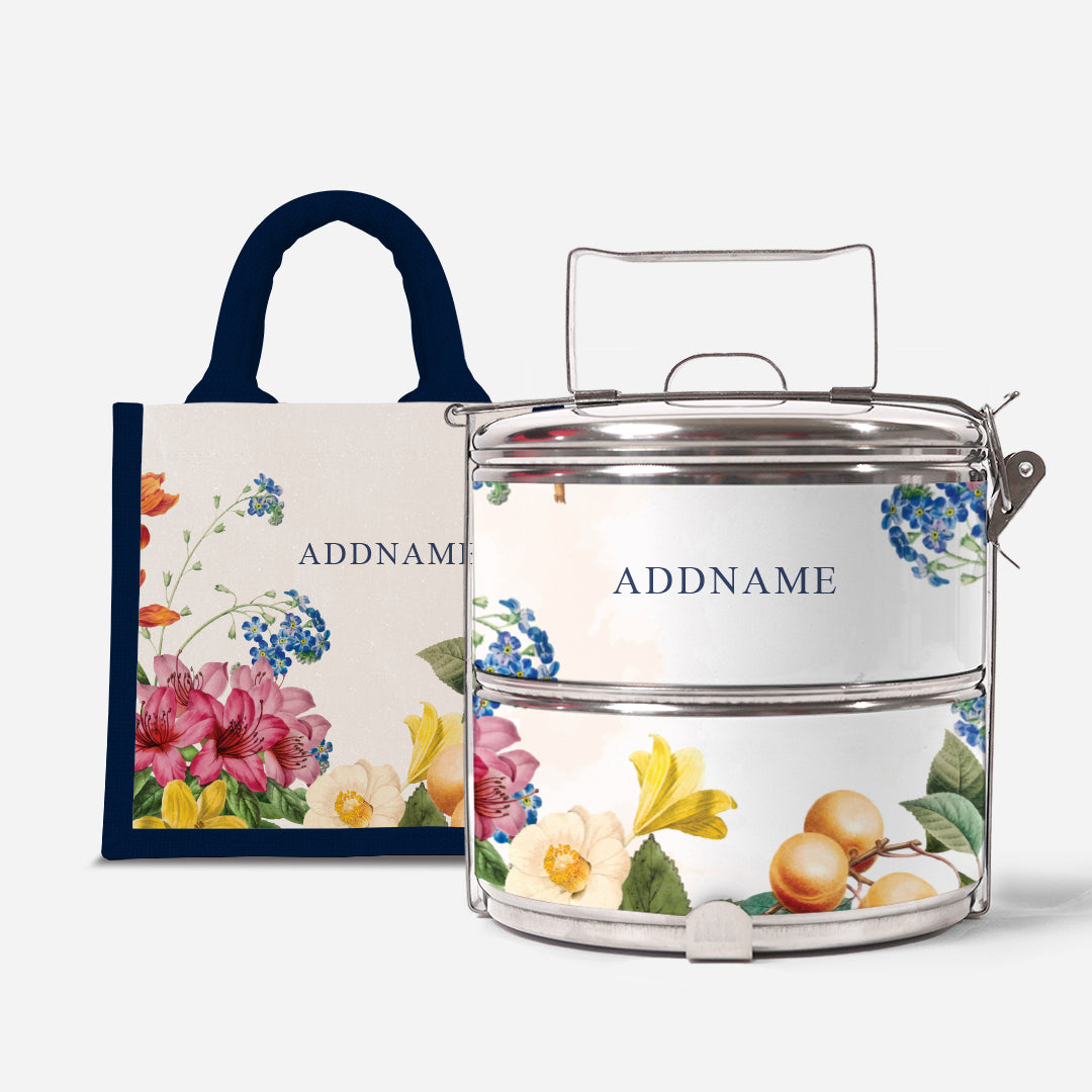 Countless Blessings Series - Half Lining Lunch Bag and Two Tier Tiffin Carrier