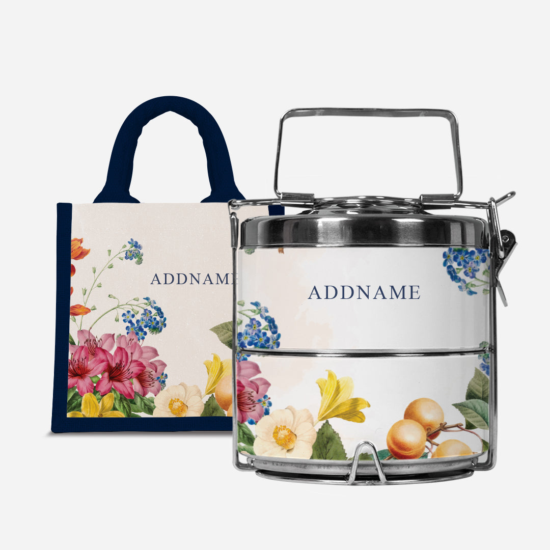 Countless Blessings Series - Half Lining Lunch Bag and Two Tier Tiffin Carrier