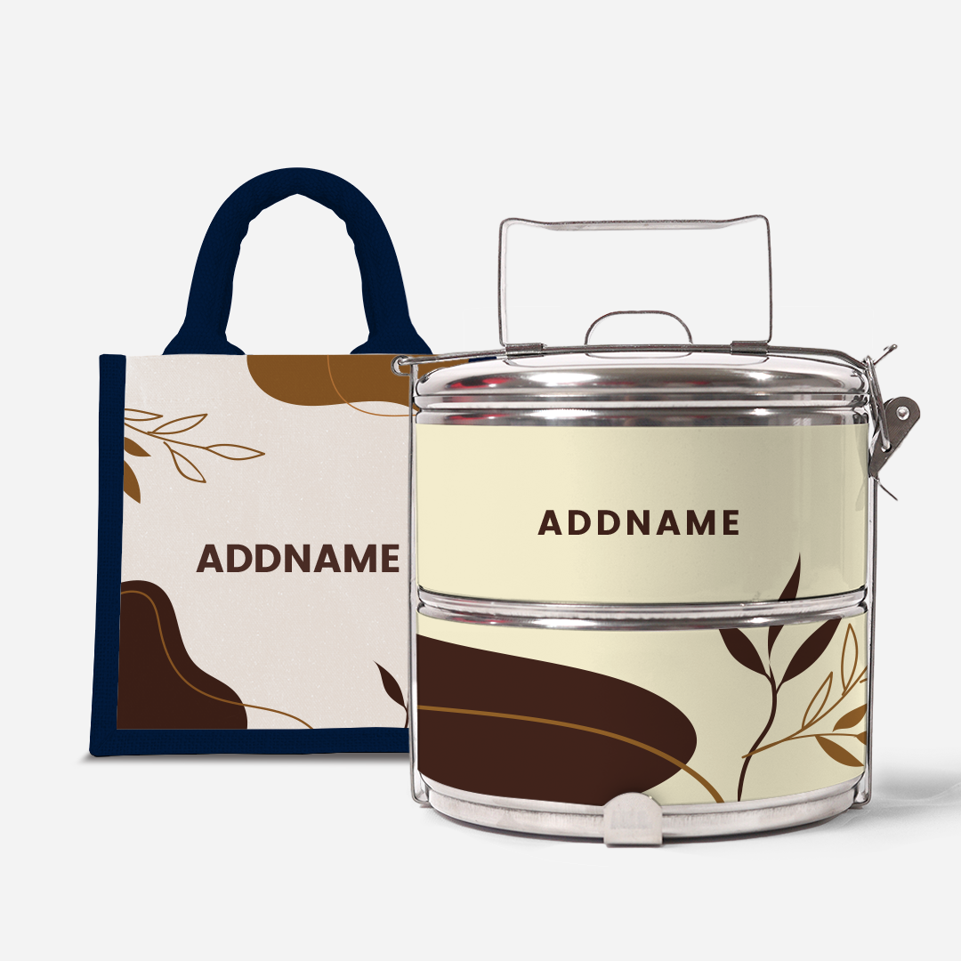 Charlotte Series - Mocha Two-Tier Tiffin Carrier