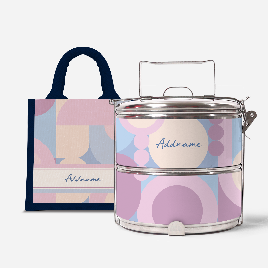 Ryn Series - Bandung  - Lunch Tote Bag with Two-Tier Tiffin Carrier