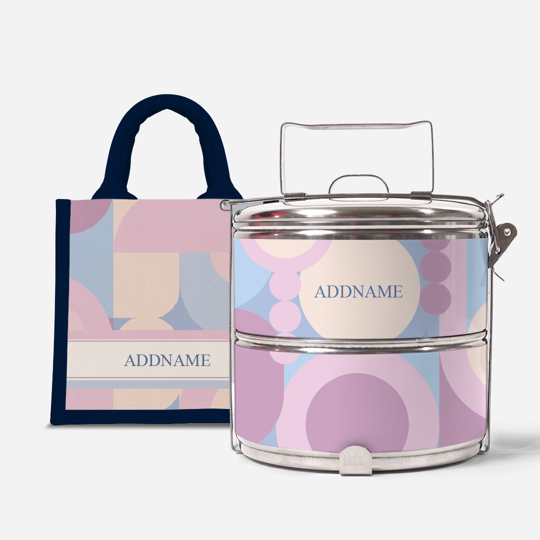 Ryn Series - Bandung  - Lunch Tote Bag with Two-Tier Tiffin Carrier