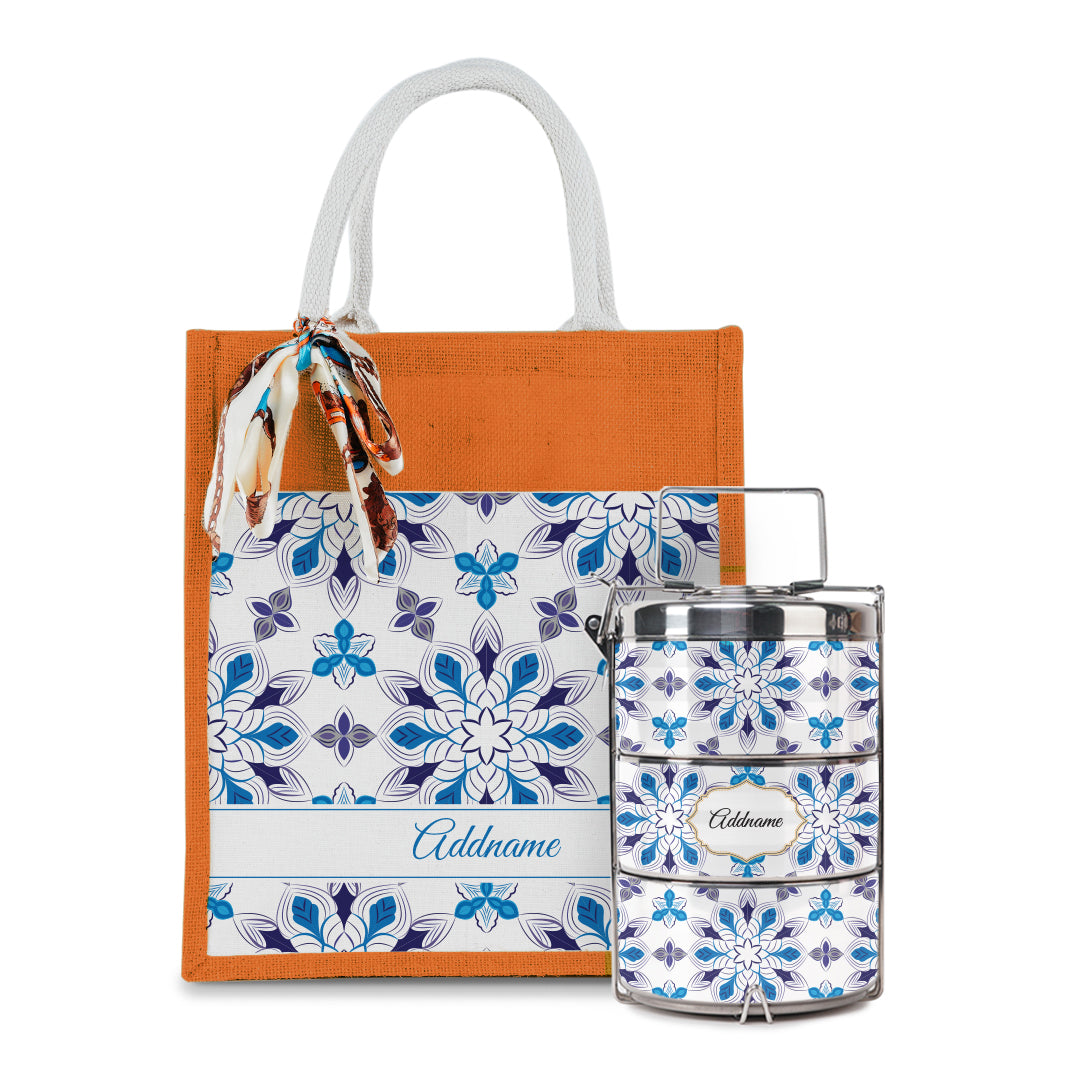 Arabesque Frost with Tiffin Carrier Set