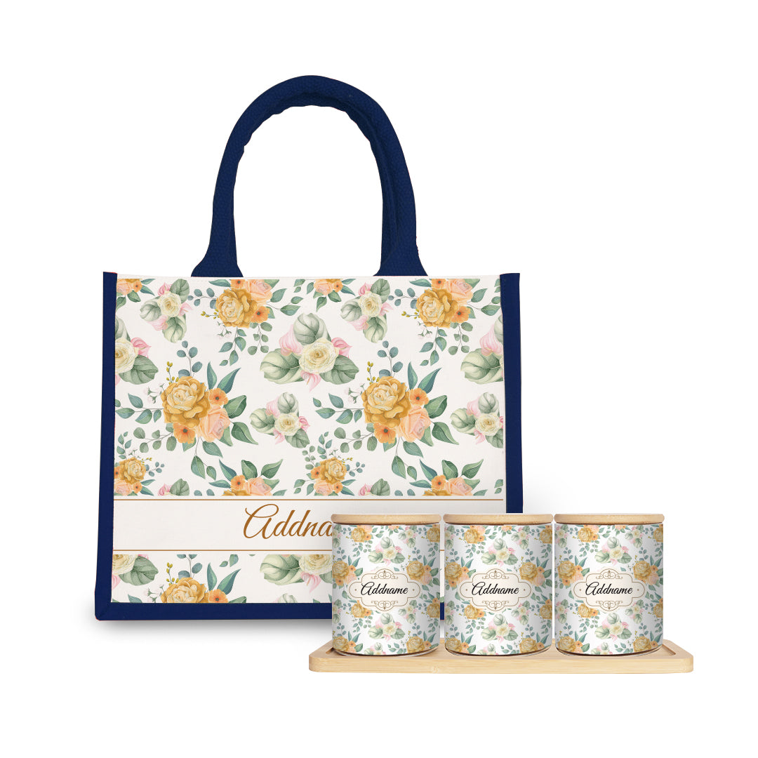 Honey Canister with Half Lining Small Jute Bag