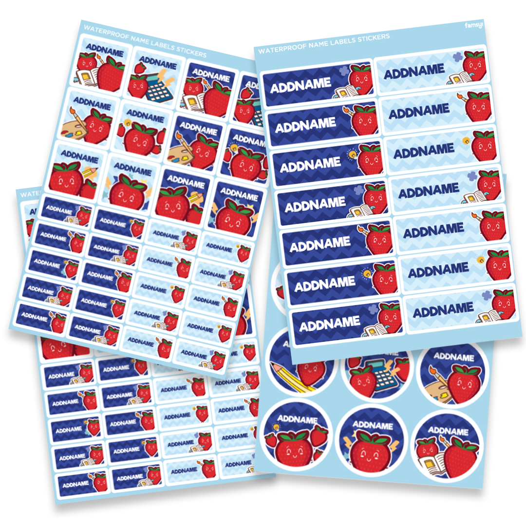 Exclusive Cute Beaukids Waterproof Name Label Sticker - Strawberry