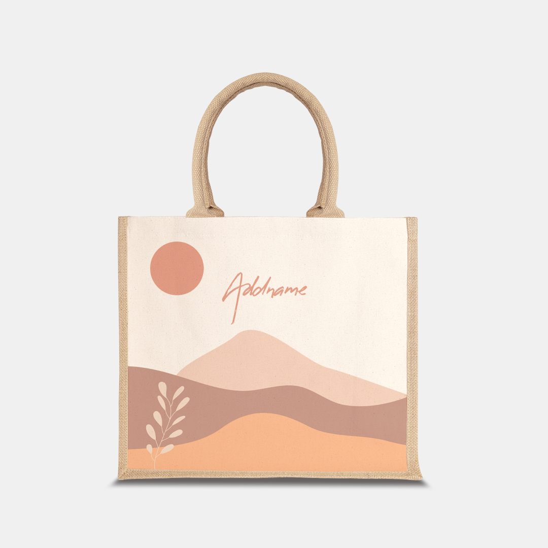 Kaira Series Half Lining Jute Bag - Afira Natural