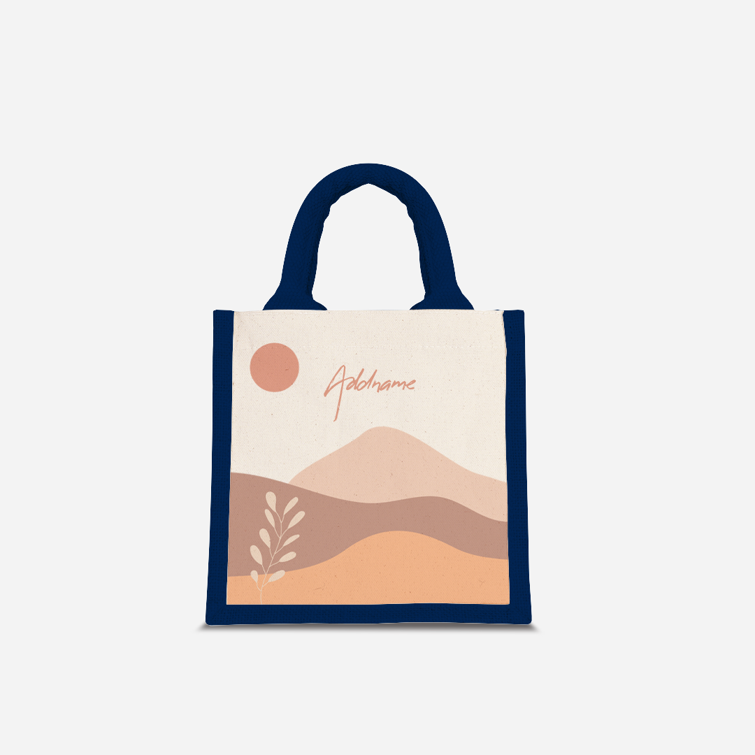 Kaira Series Half Lining Lunch Bag - Afira Navy