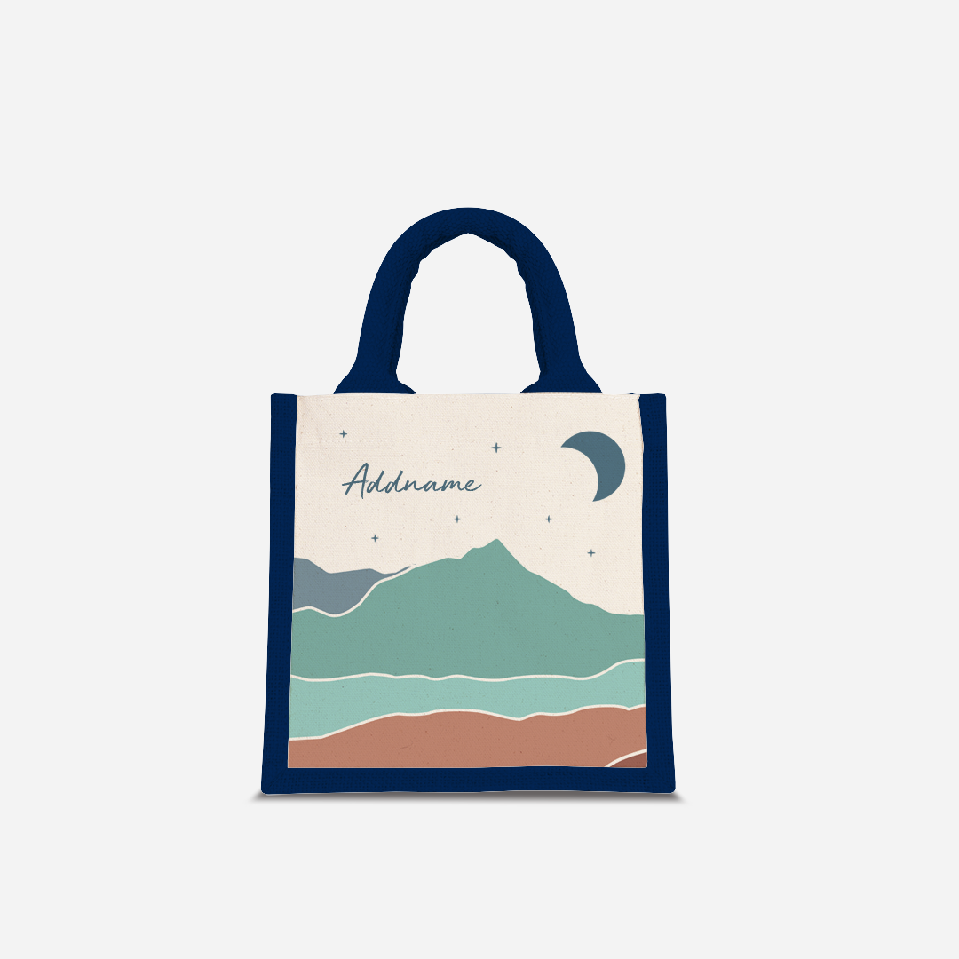 Kaira Series Half Lining Lunch Bag - Azraq Navy