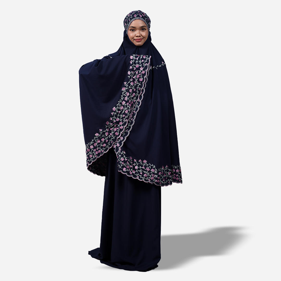 Dang Anum Series - Ancient Navy Blue Telekung