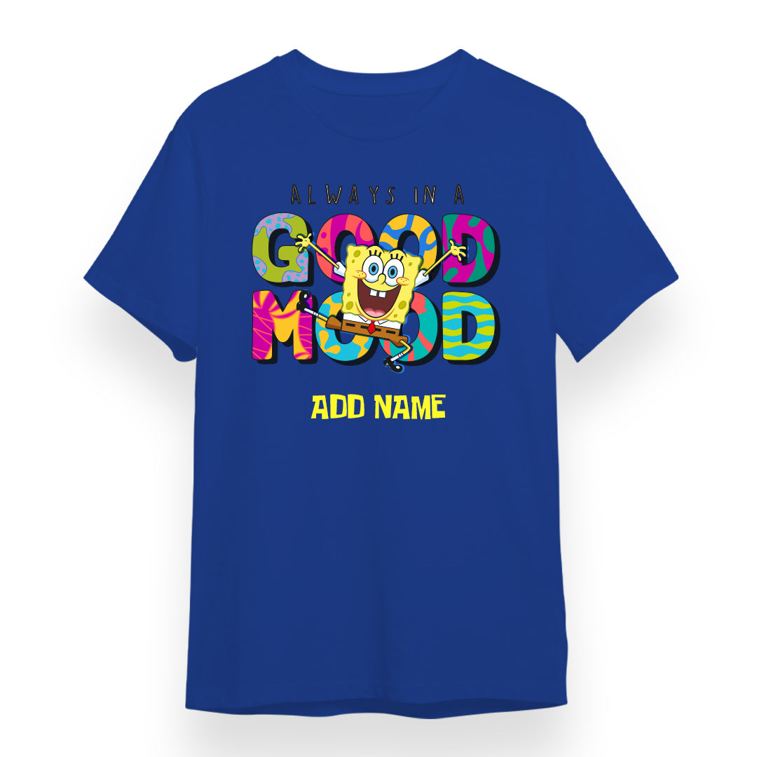 SpongeBob - Bob Always In A Good Mood Personalized Adult T-Shirt
