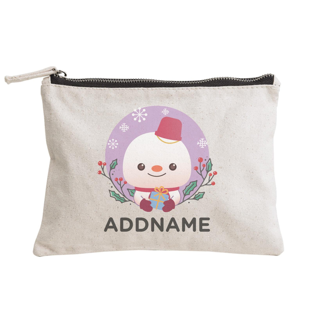 Christmas Cute Animal Series Cute Snowman Zipper Pouch