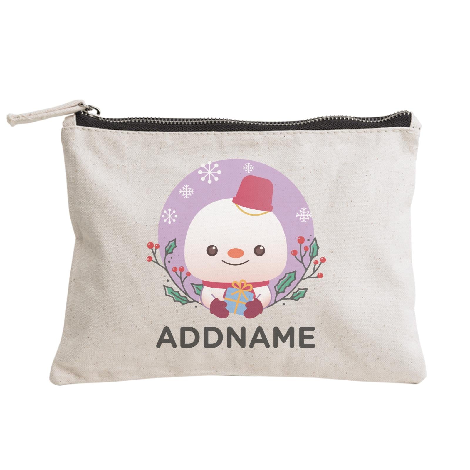 Christmas Cute Animal Series Cute Snowman Zipper Pouch