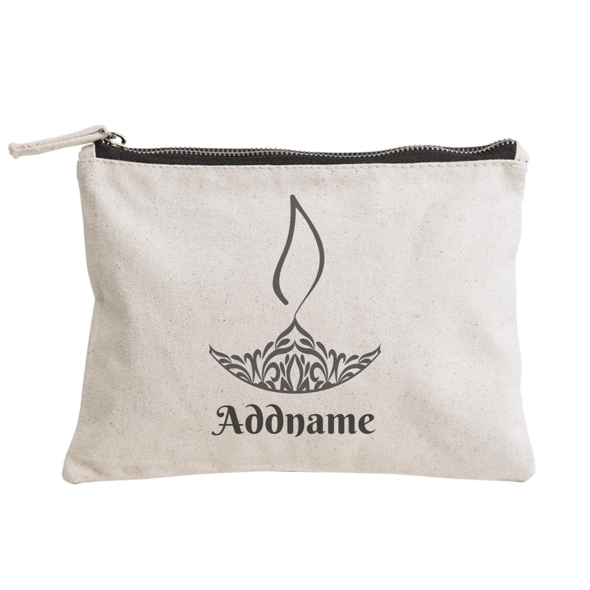 Deepavali Series Minimalist Diya Symbol Zipper Pouch