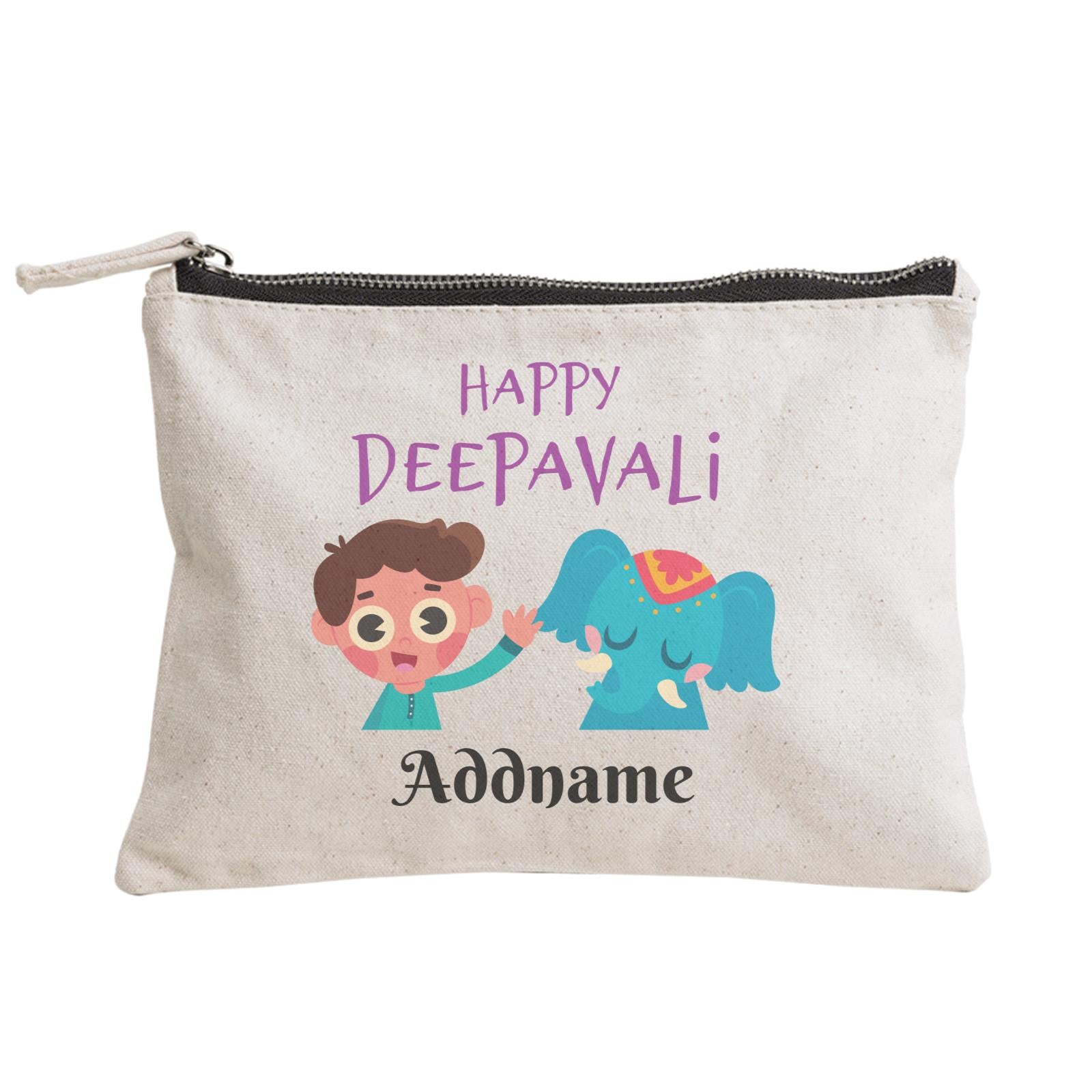 Deepavali Series Little Boy Wishes You Happy Deepavali Zipper Pouch