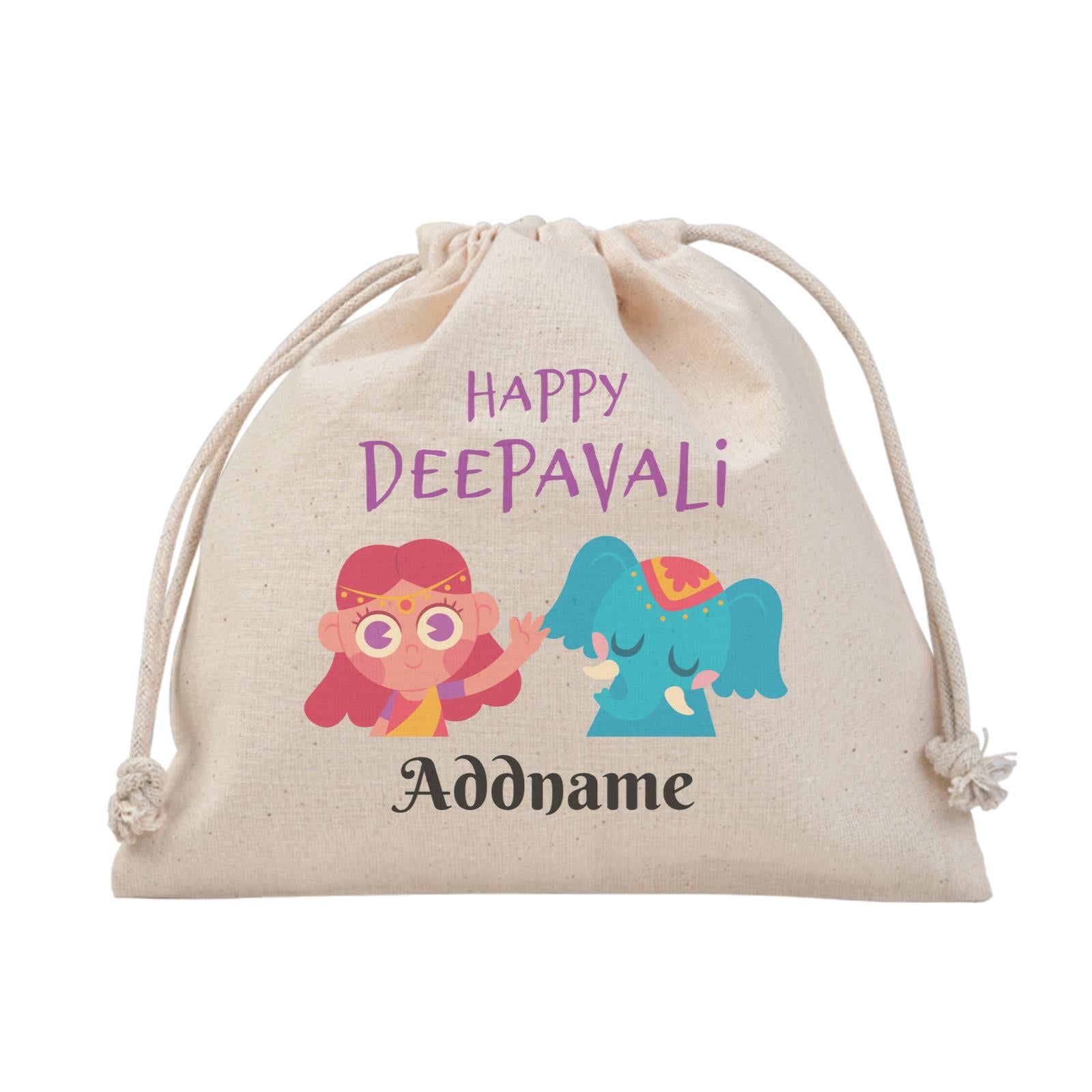 Deepavali Series Little Girl Wishes You Happy Deepavali Satchel