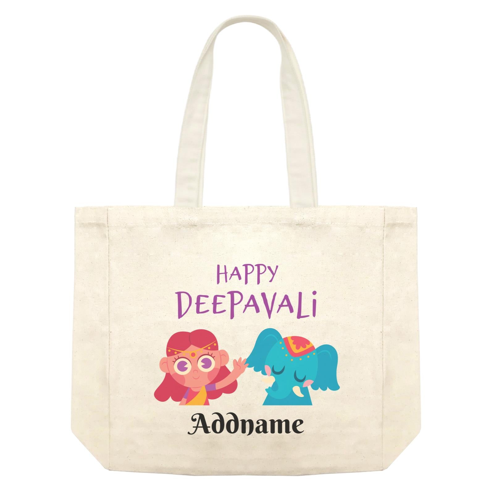 Deepavali Series Little Girl Wishes You Happy Deepavali Shopping Bag
