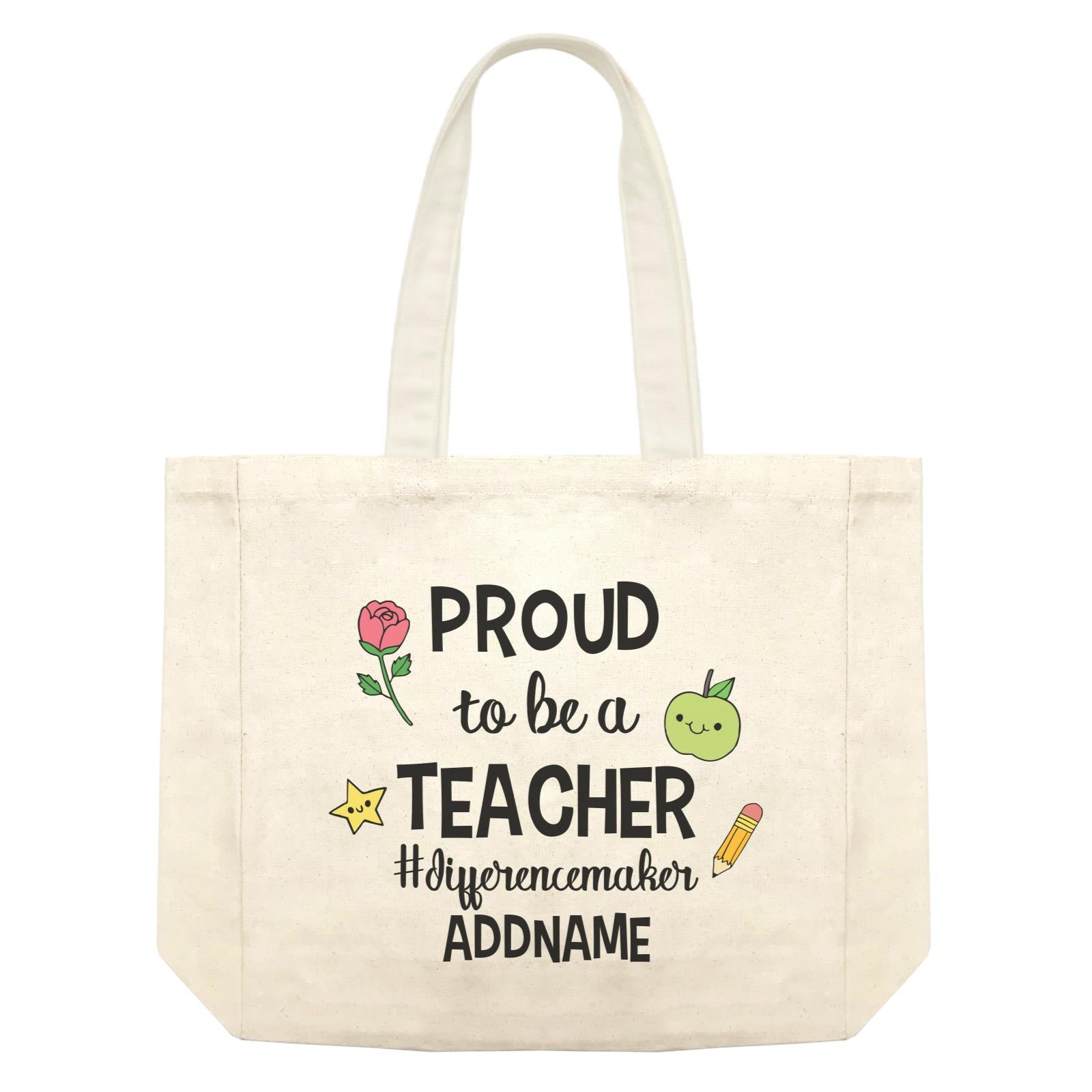 Doodle Series - Proud To Be A Teacher #differencemaker Shopping Bag